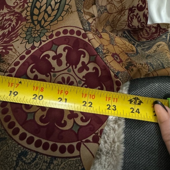 Kensington Square Vintage Floral Print Oversized Long Single Button Blazer - Picture 11 of 12